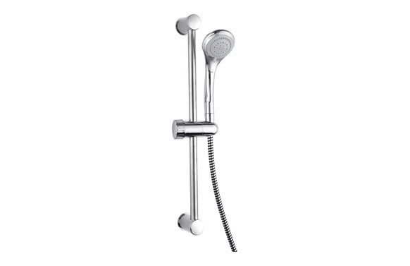 KIT DE BARRA DE DUCHA DE ACERO INOXIDABLE DE 52 CM MANGO DUCHA E 65 CM CON 5 FUNCIONES CROMADO