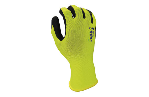 GUANTE POLIESTER / ELASTANO RECUBIERTO NITRILO FOAM AMARILLO FLUOR TALLA 10