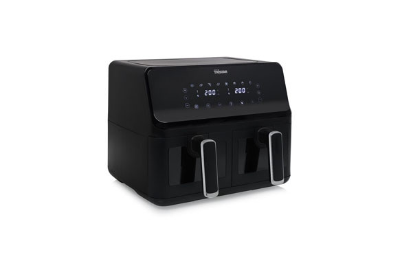 FREIDORA DE AIRE DIGITAL DOBLE CESTA 2700 W  2 X 4 L