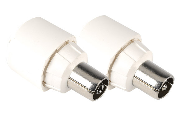 2 CONECTORES MACHO-HEMBRA RECTO BLANCO 4316 