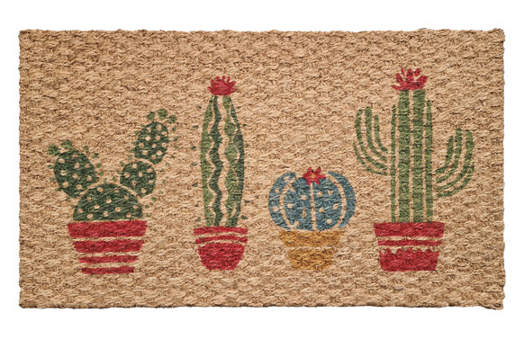 FELPUDO COCO TRENZADO CACTUS 40 X 70 CM