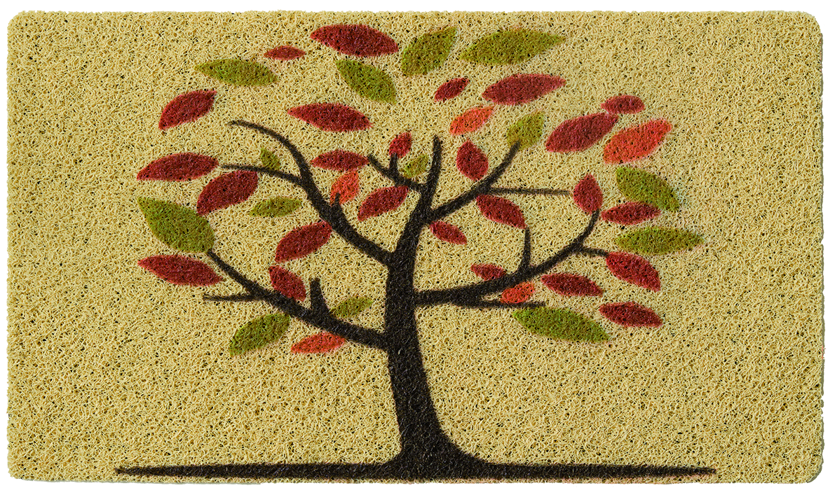 FELPUDO COCO DECORADO 40X70CM ARBOL