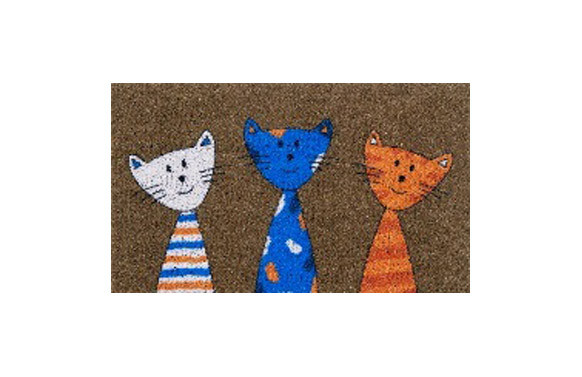 FELPUDO COCO ESTAMPADO 70 X 40 CM NEW GATOS TRIANGULO