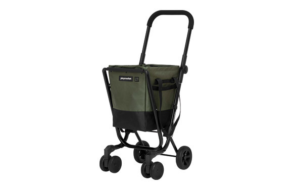 CARRO COMPRA 4 RUEDAS GIR. EASY GO KAKI / NEGRO
