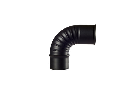 CODO VITRIFICADO NEGRO CHIMENEA 90°