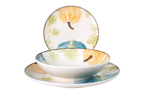 VAJILLA 18 PIEZAS STONEWARE DECORADA AUTUMN