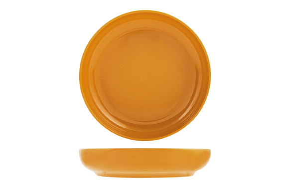 PLATO HONDO STONEWARE ESTOCOLMO OCRE 22 CM