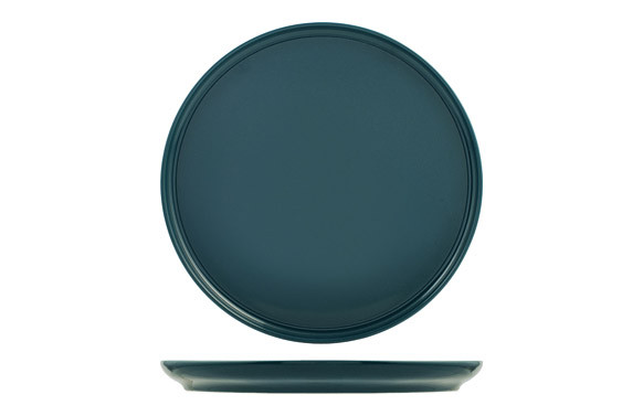 PLATO LLANO STONEWARE ESTOCOLMO AZUL 28 CM