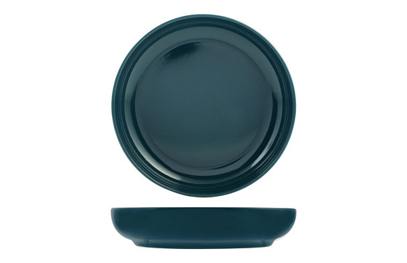 PLATO HONDO STONEWARE ESTOCOLMO AZUL 22 CM
