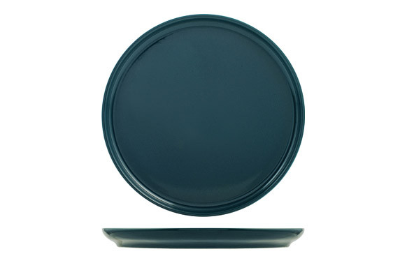 PLATO POSTRE STONEWARE ESTOCOLMO AZUL 22 CM