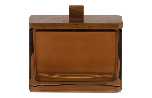 CAJA DECORATIVA CRISTAL MARRON 