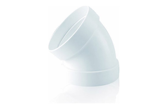 CODO EXTRACCION AIRE TUBO REDONDO 45ºX120MM IGN/AU 
