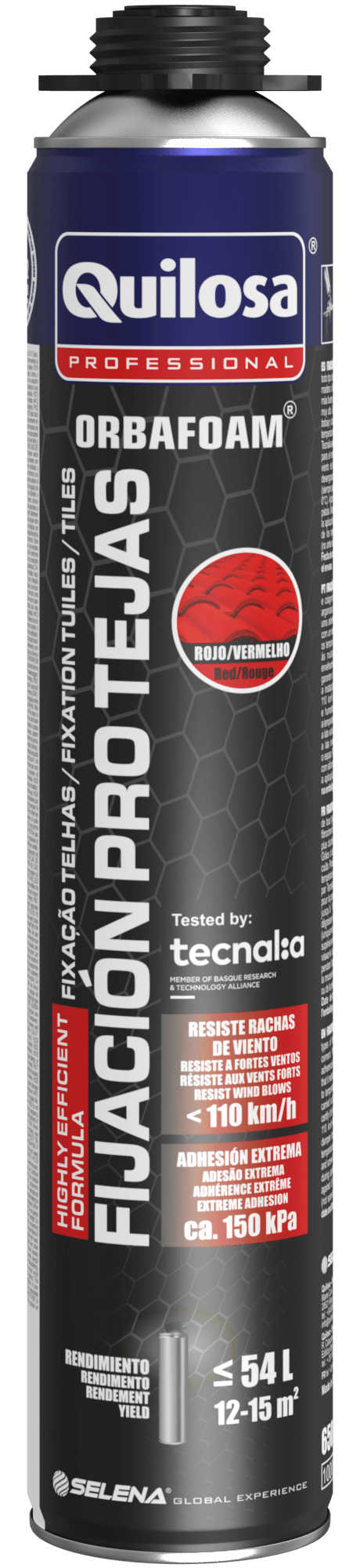 ESPUMA POLIURETANO TEJAS ORBAFOAM PISTOLA 650 ML ROJO TEJA