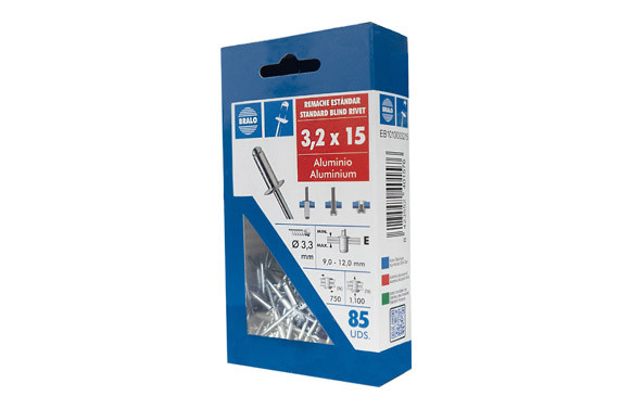 REMACHE Ø 4,8 X 12 C.14 ALU/AC ECOBLISTER 55 UDS