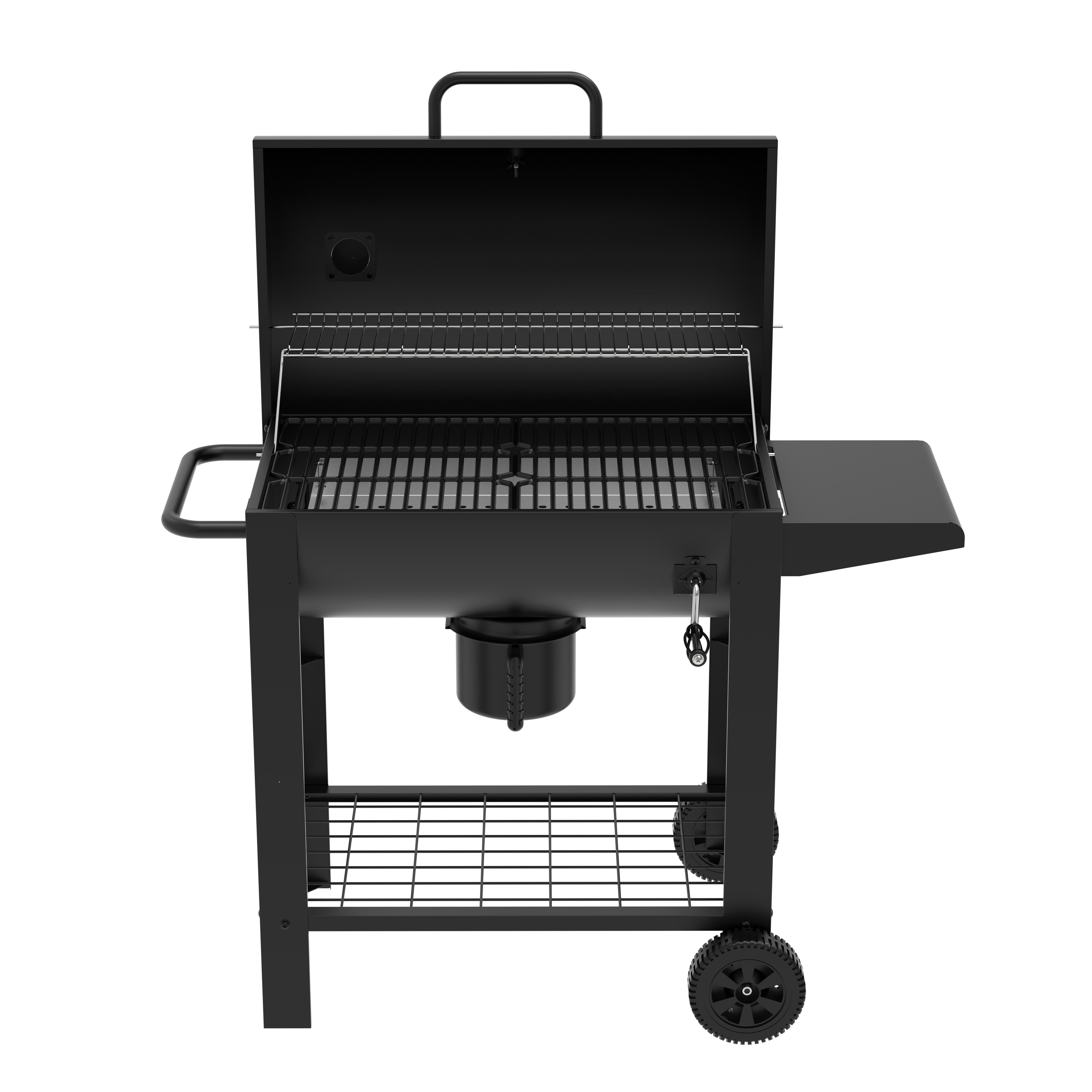 BARBACOA CARBON BARRIL CON MESA AUXILIAR 116 X 58 X 118 CM