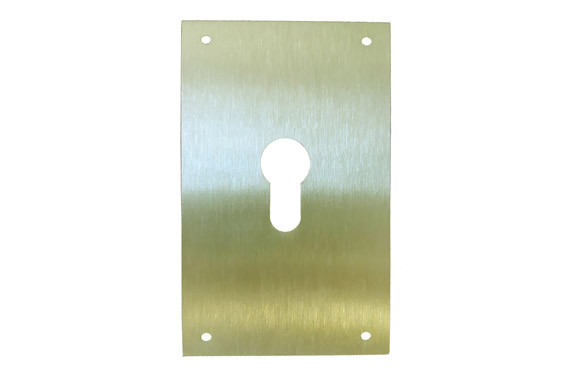 PLACA CERRADURA 80X120MM BOCALLAVE PERA M-51/80120P, LATON MATE