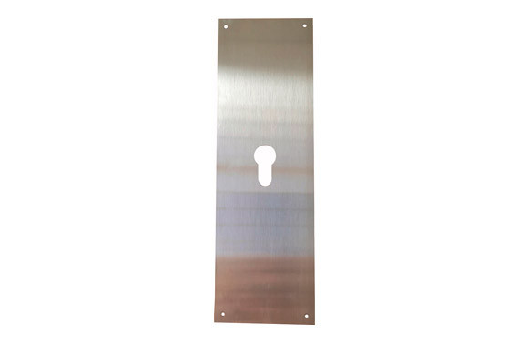 PLACA CERRADURA 80X250MM BOCALLAVE PERA M-51/80250P, INOX SATINADO