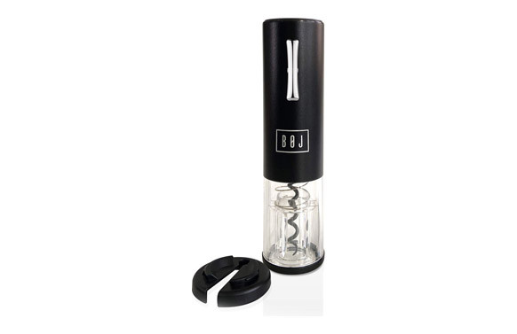 SACACORCHOS ELECTRICO PROFESIONAL USB + CORTACAPSULAS NEGRO - TRANSPARENTE
