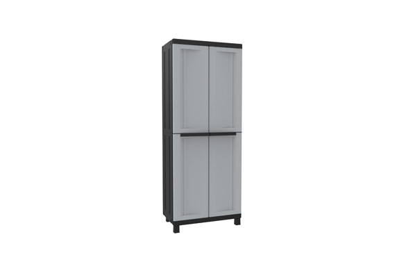 ARMARIO RESINA ALTO 3 ESTANTES NEGRO GRIS TWIST BLACK 68 X 39 X 170 CM