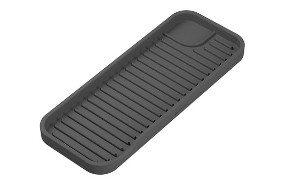 BANDEJA FREGADERO SILICONA SARTENERO TYDI MAT 23 X 9CM CROMADO