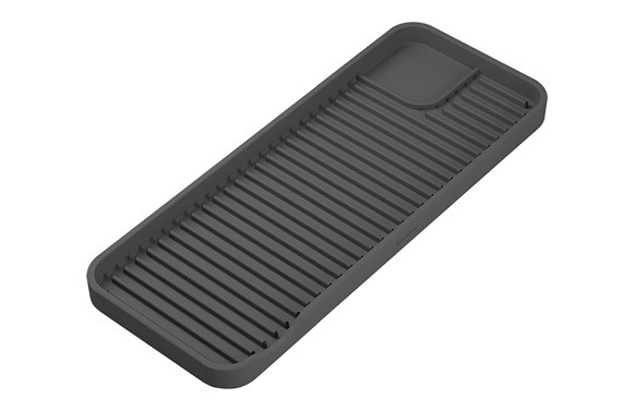 BANDEJA FREGADERO SILICONA SARTENERO TYDI MAT XL 30,5 X 12CM CROMADO