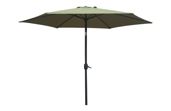 PARASOL ALUMINIO INCLINABLE VERDE OLIVA 3 M TUBO 48 MM CON MANIVELA