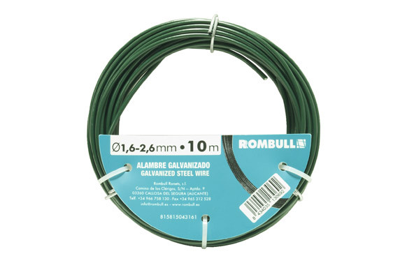 ALAMBRE PLASTIFICADO 1.6X2.6MM 10MT VERDE