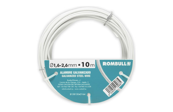 ALAMBRE PLASTIFICADO 1.6X2.6MM 10MT BLANCO