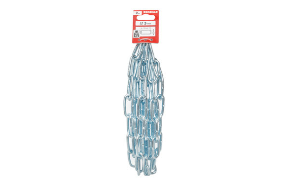CADENA ESLABON LARGO ACERO CINCADO DIN5685-1 4MM 3M