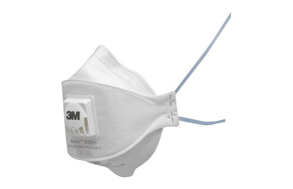 MASCARILLA PROTECCION FFP2 CON VALVULA (10 UDS) 9322+ AURA PLEGADA NR