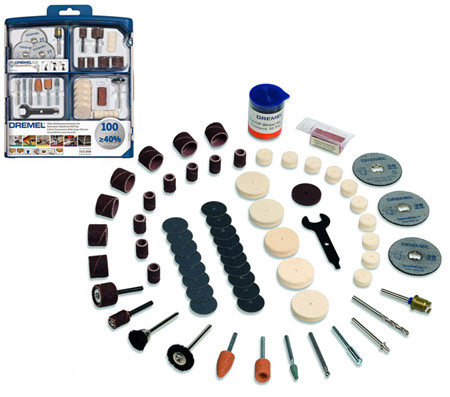 Kit 100 accesorios Dremel s723ja. Juegos de accesorios Dremel