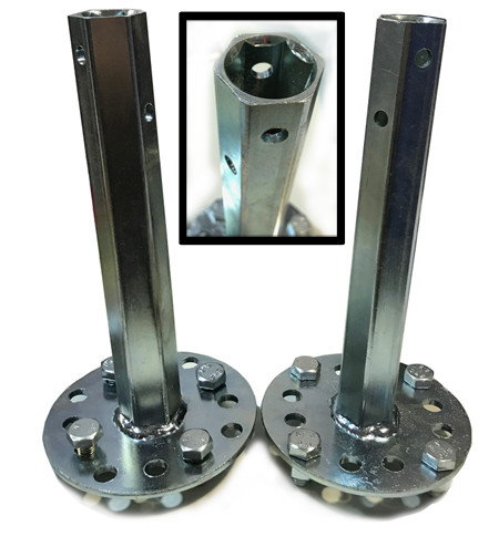 Adaptadores hexagonales para ruedas de motoazada Campeon