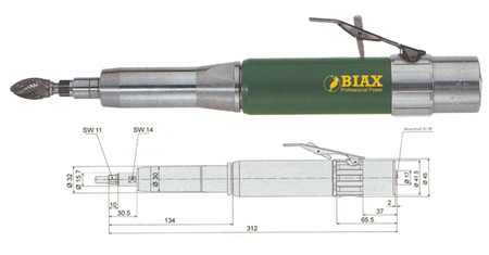 AMOLADORA NEUMATICA RECTA SBRH 818