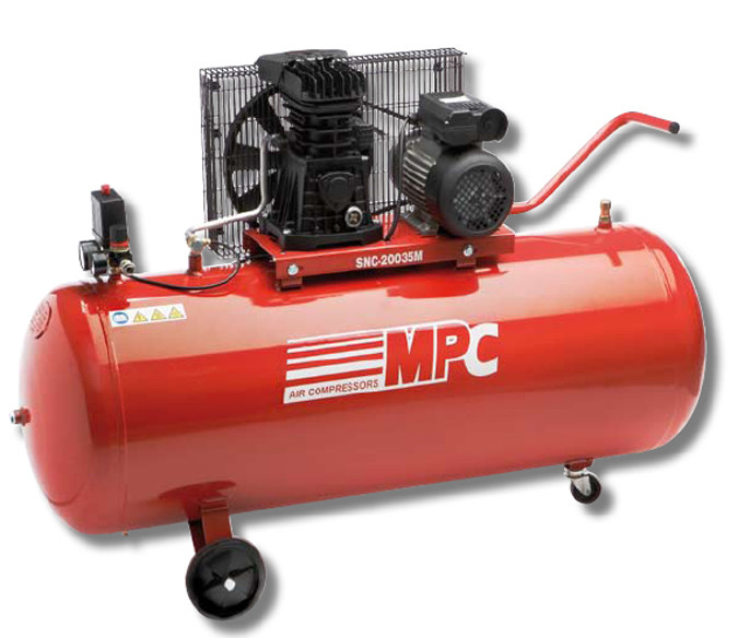 Equipo comrpesor bicilindrico snc 200l mpc