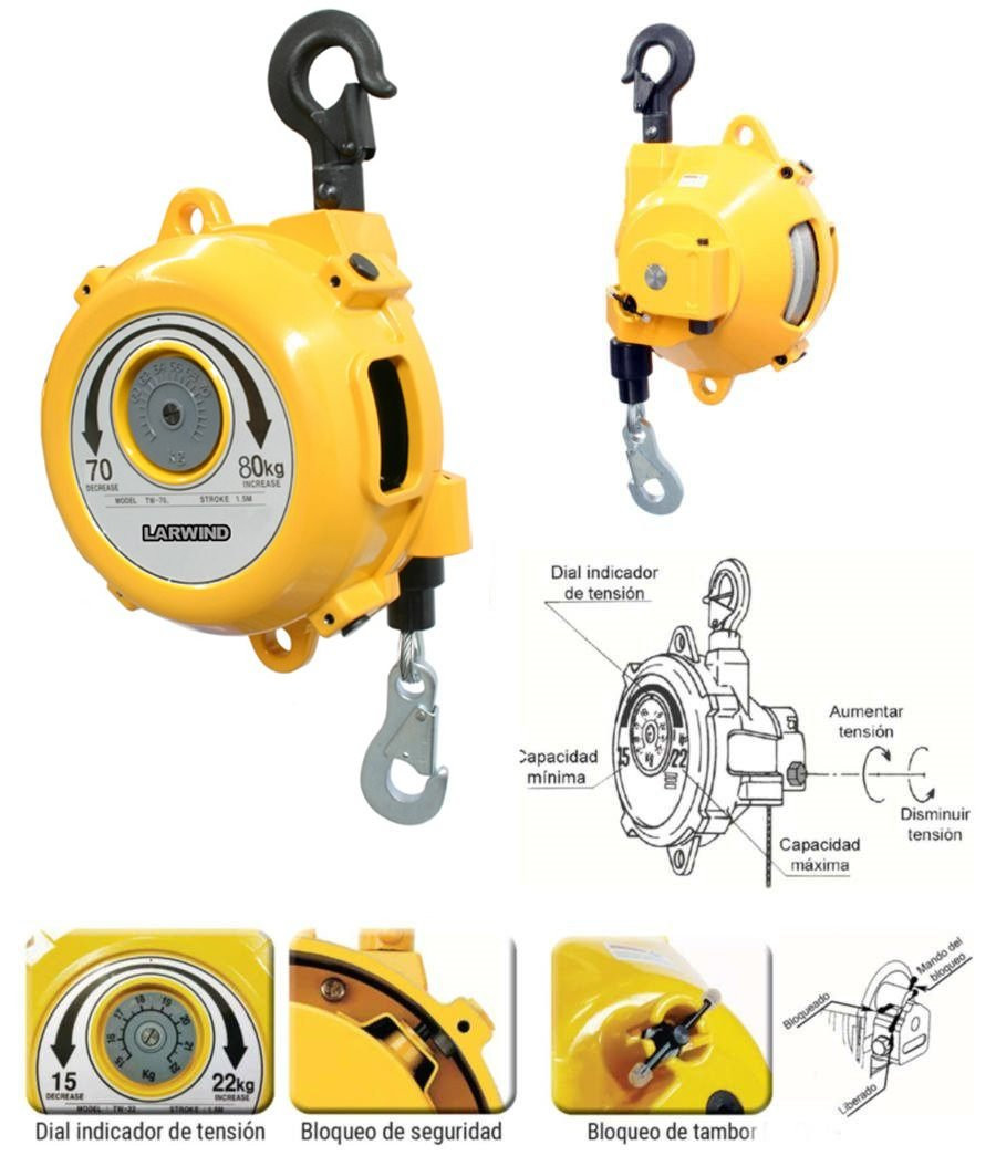 Equilibrador de carga en suspensión hasta 80 kg MI-TWL80