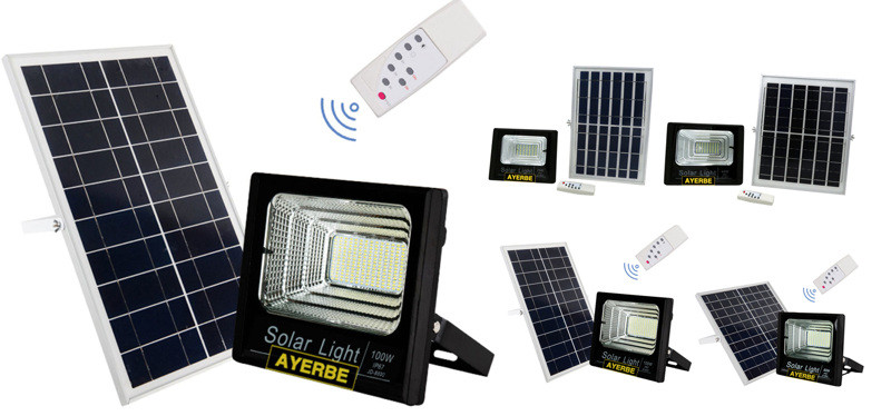 Foco solar Led Ayerbe con mando a distancia