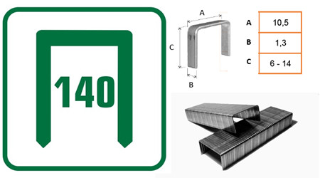 Grapas 140 para grapadoras Clavex. disponible en varias medidas