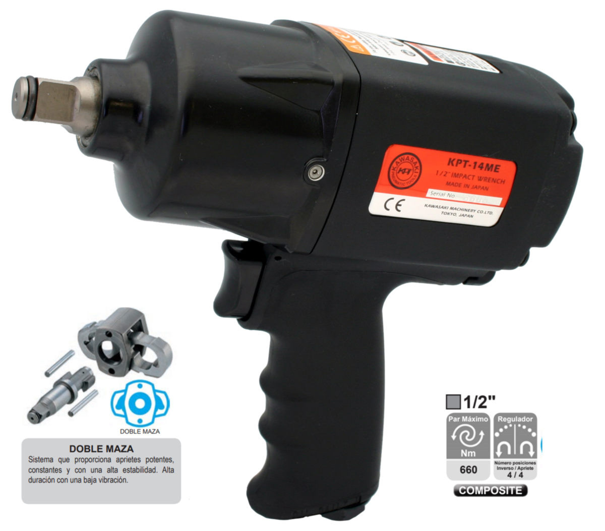 Llave neumatica kawasaki KPT-14MEVE2