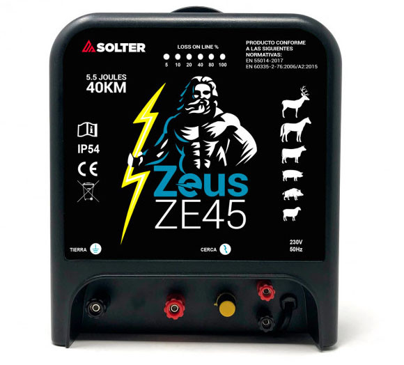 Pastor electrico para vallas electrificadas Solter Zeus Zeus45
