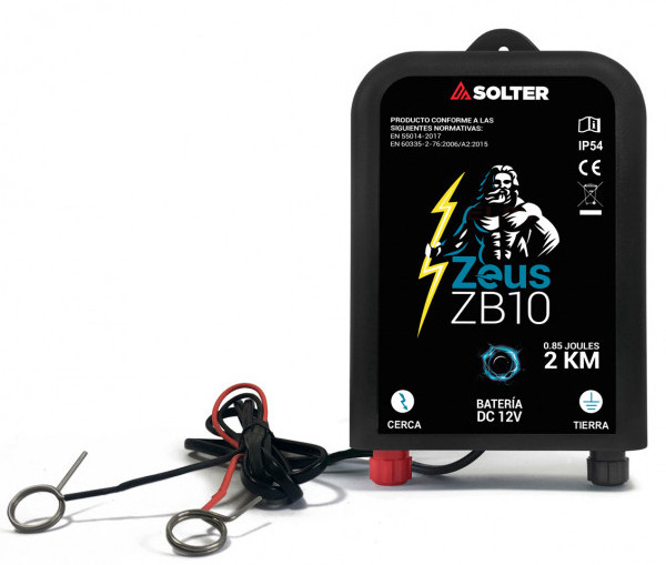 Pastor eléctrico para batería de coche Zeus ZB10 Solter 