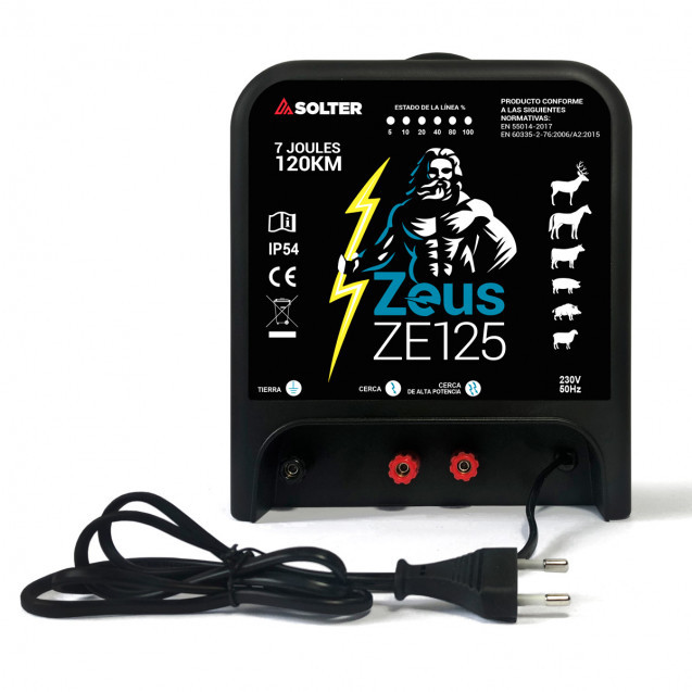 PASTOR ELECTRICO ZEUS ZE125 DE SOLTER PARA VALLAS DE 120 KM 10039