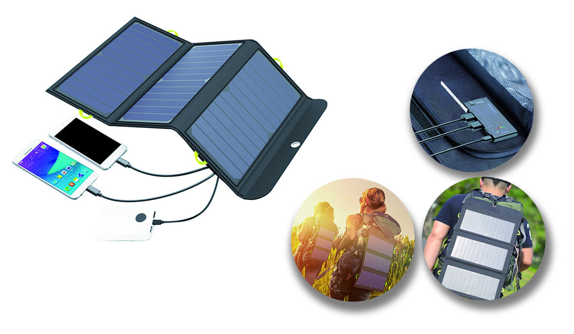 Panel solar portatil para carga de dispositivos y estaciones de energía solar 4800PS