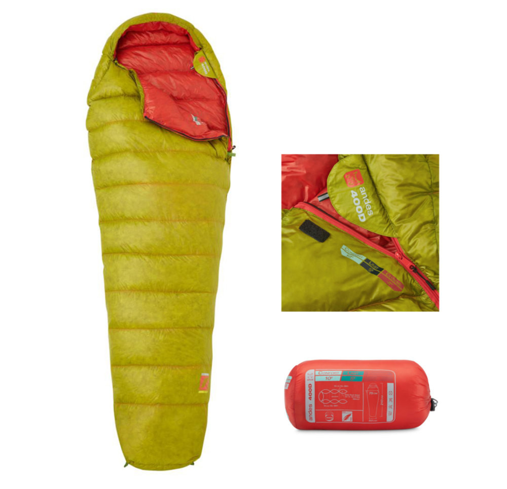 Saco de dormir Altus ligero para acampadas Andes 400
