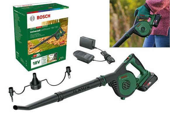 Soplador de hojas para jardín Bosch a bateria UniversalLeafBlower 18V-130