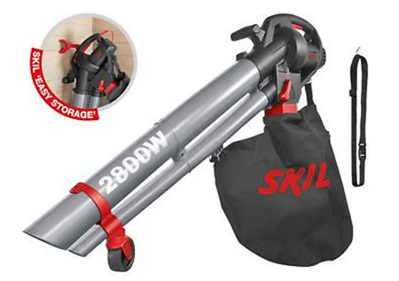 Soplador aspirador y triturador de hojas para limpieza de jardin, con funcionamiento electrico de la marca skil 0792aa