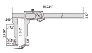 Plano de CALIBRE DIGITAL PUNTAS INTERCAMBIABLES 1124-300A