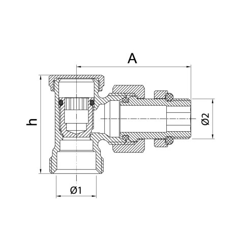 Plano de DETENTOR PARA RADIADOR ESCUADRA 1/2