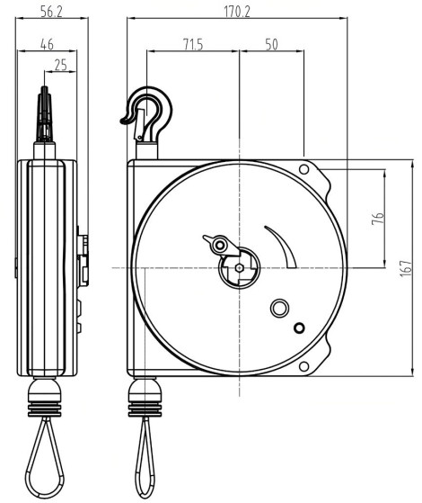 Plano de EQUILIBRADOR DE CARGA MI-RW7 4-7 KG