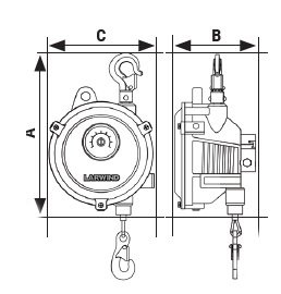 Plano de EQUILIBRADOR DE MUELLE MI-TW6.5C GAMA INGRÁVIDA