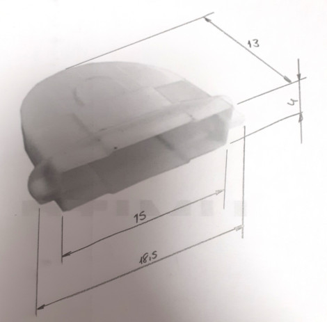 Plano de CAJETIN RECOGEDOR CINTA PERSIANA GRANDE PLASTICO